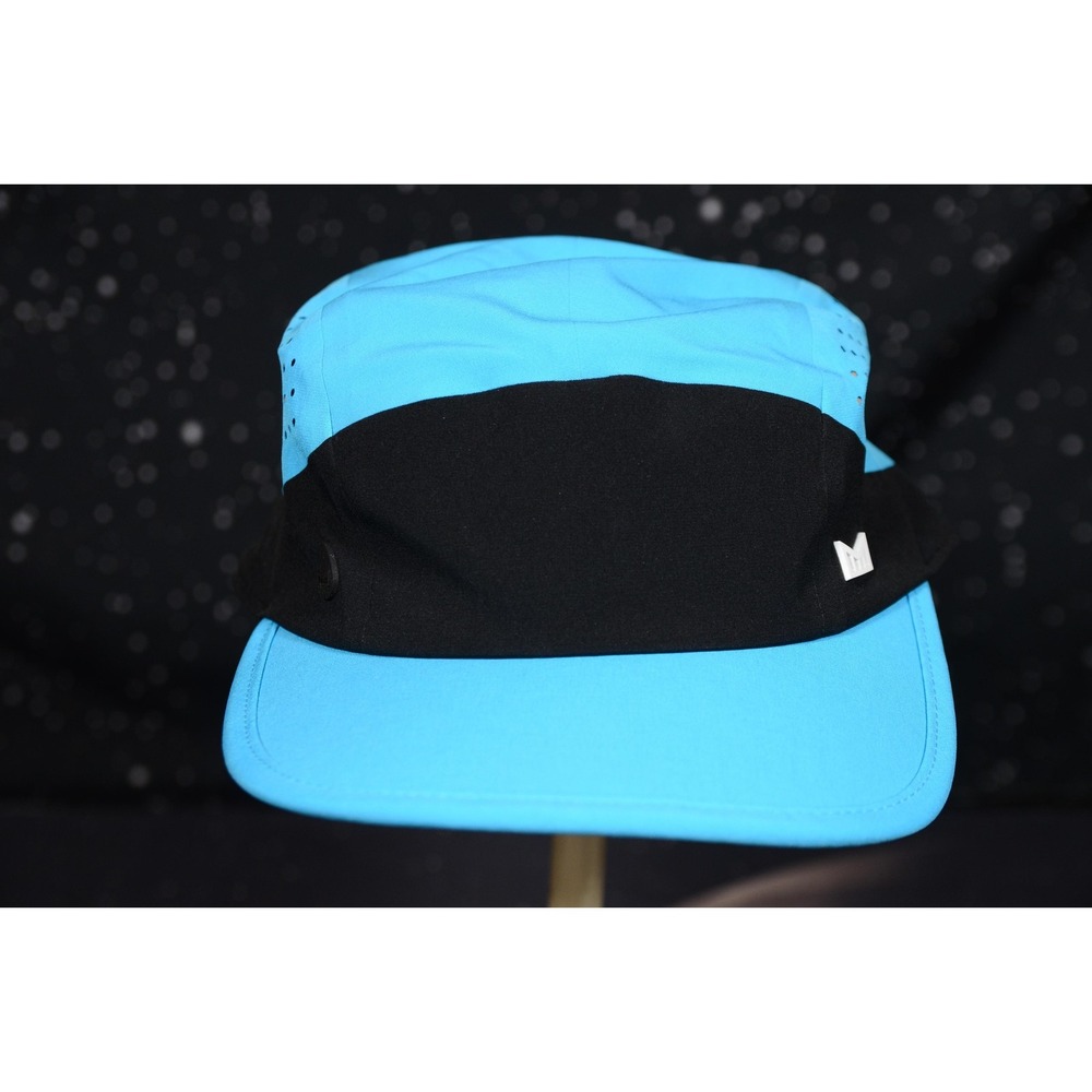 Melin Pace Hydro Hat Cap Mens One Size Blue 5 Panel Running Adjustable